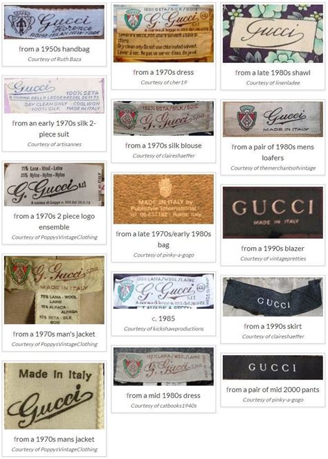 vintage gucci tag|vintage Gucci tags.